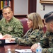 U.S. Marine Corps Col. Reginald J. McClam gives a base tour to the Commandant of the Columbian Marine Corps