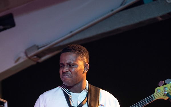 U.S. Naval Forces Europe Africa Band Performs at Camp Lemonnier Durring Cutlass Express 2023