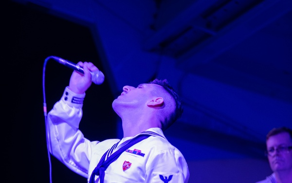 U.S. Naval Forces Europe Africa Band Performs at Camp Lemonnier Durring Cutlass Express 2023