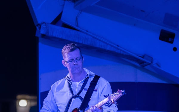 U.S. Naval Forces Europe Africa Band Performs at Camp Lemonnier Durring Cutlass Express 2023