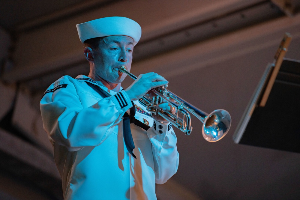 U.S. Naval Forces Europe Africa Band Performs at Camp Lemonnier Durring Cutlass Express 2023