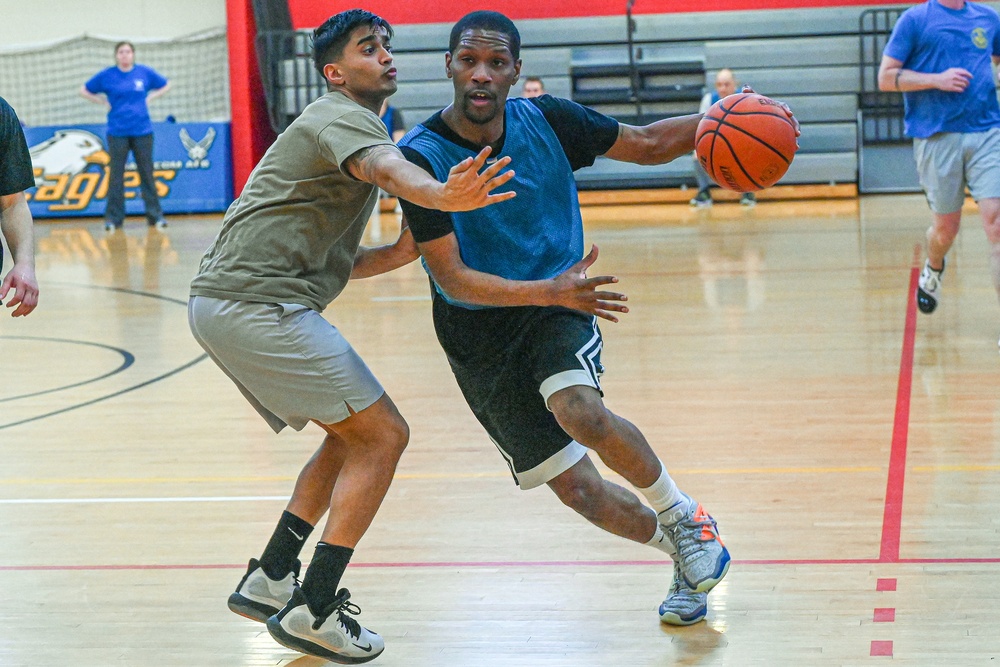 Hanscom units compete during basketball tournament