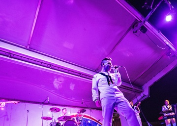 U.S. Naval Forces Europe Africa Band Performs at Camp Lemonnier During Cutlass Express 2023