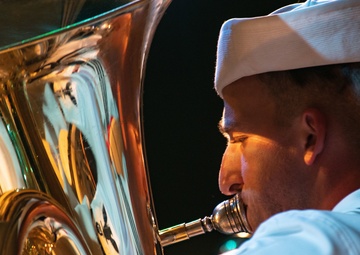 U.S. Naval Forces Europe Africa Band Performs at Camp Lemonnier During Cutlass Express 2023