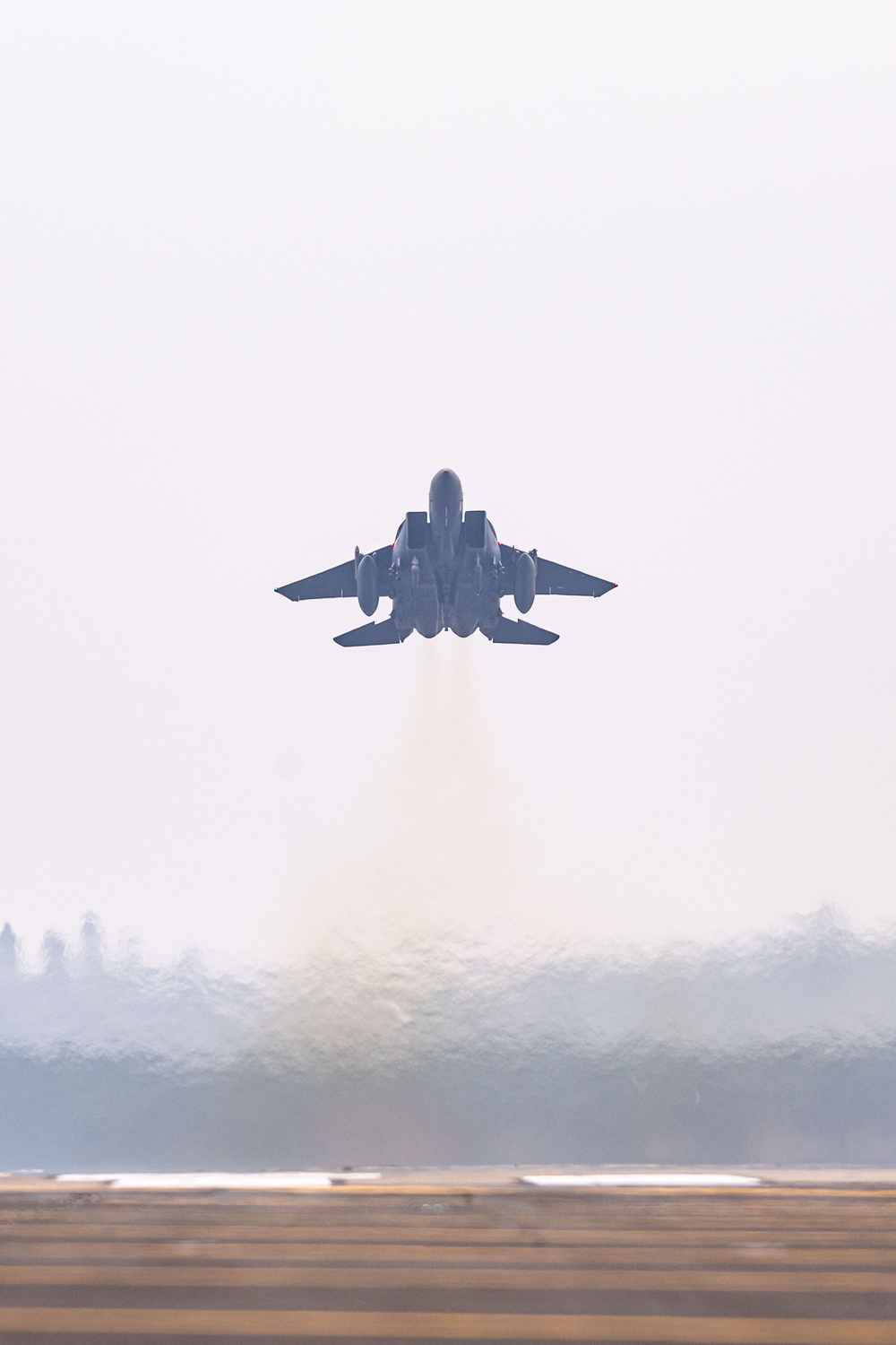 Defending the Skies: F-15E Strike Eagle Takeoffs