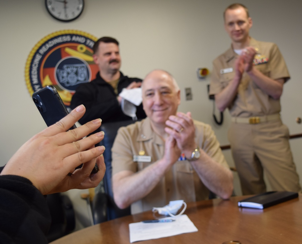 A MAP of congratulatory surprise at NMRTC Bremerton