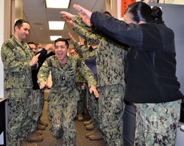 A MAP of congratulatory surprise at NMRTC Bremerton