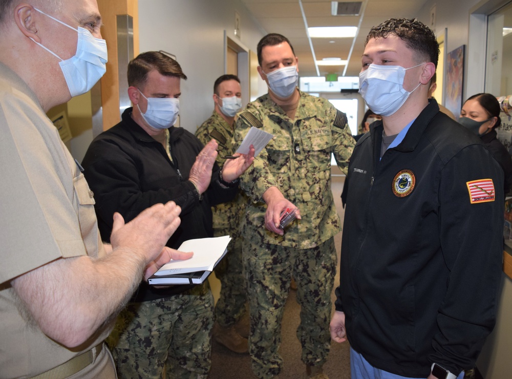 A MAP of congratulatory surprise at NMRTC Bremerton