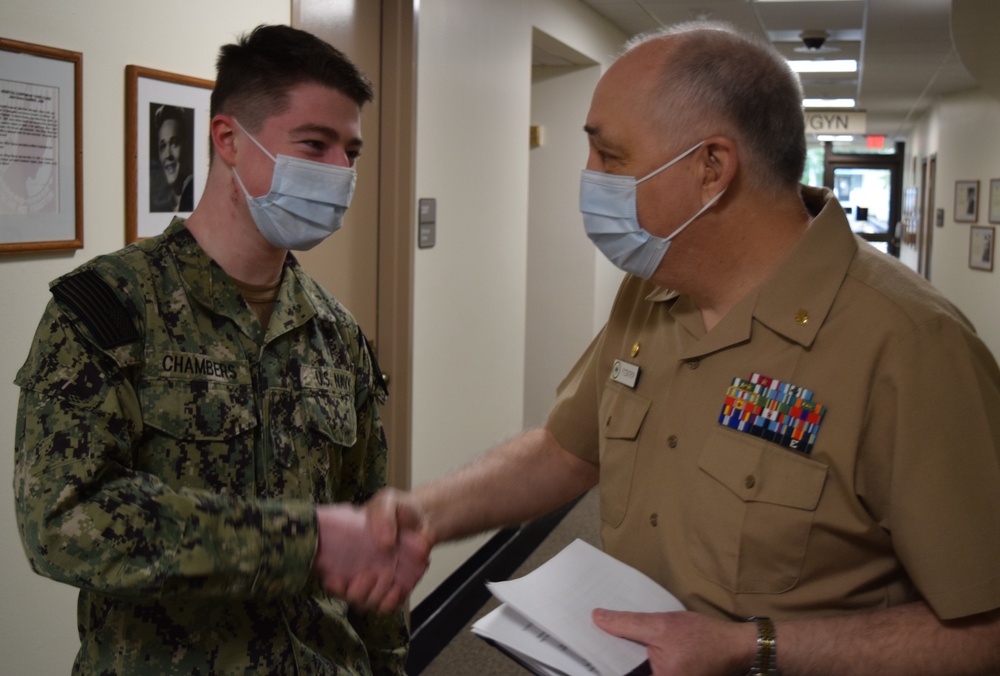 A MAP of congratulatory surprise at NMRTC Bremerton