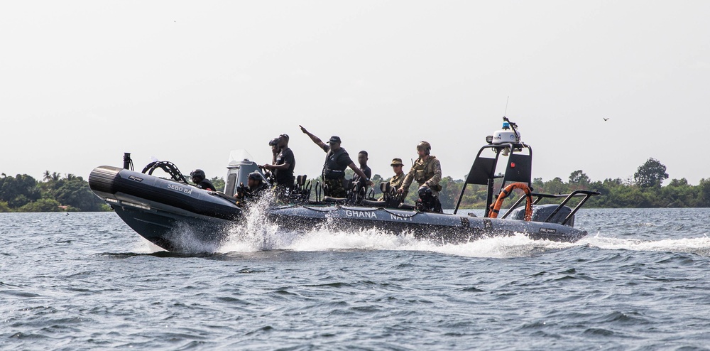 Nigerian Special Forces conduct a VBSS Training Exercise during Flintlock