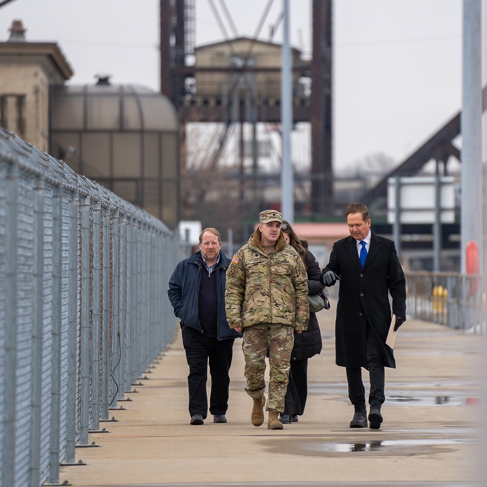 USACE Buffalo District Hosts Congressman Brian Higgins at the Black Rock Lock