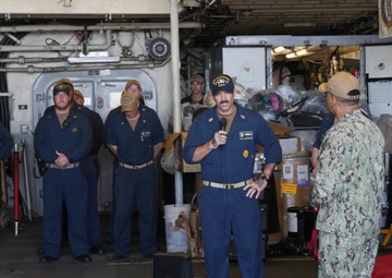 USS Milwaukee Conducts All-Hands Call in Ponce