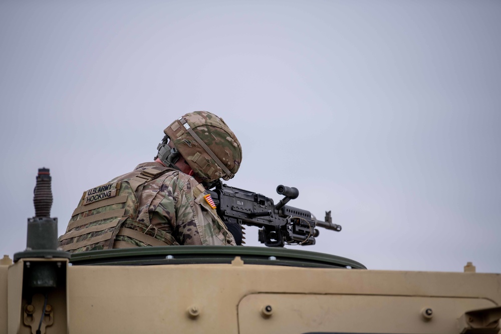 Alpha Company, 181st BSB, Mounted M240B range