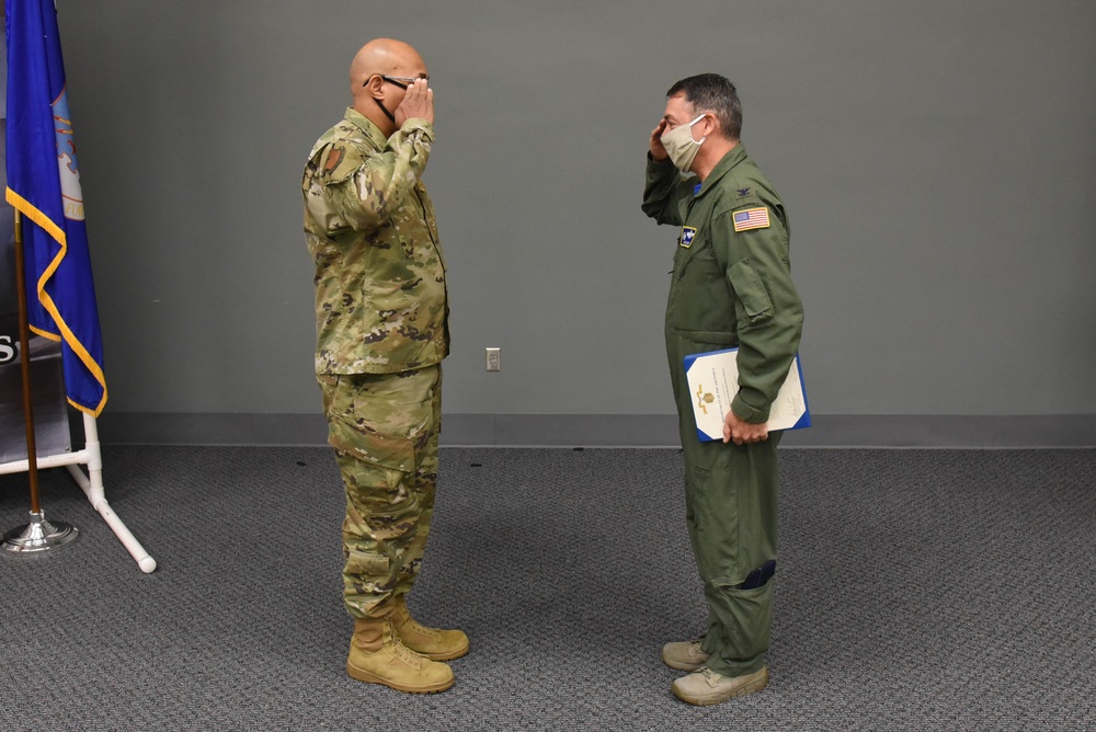 U.S. Air Force Tech. Sgt. Tyree Reeves receives Air Force Commendation Medal
