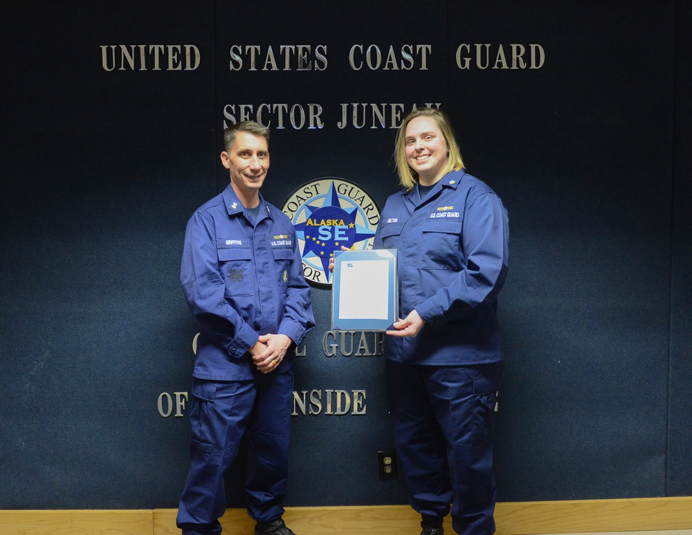 Coast Guard Sector Juneau congratulates Petty Officer 1st Class Allysia Helton