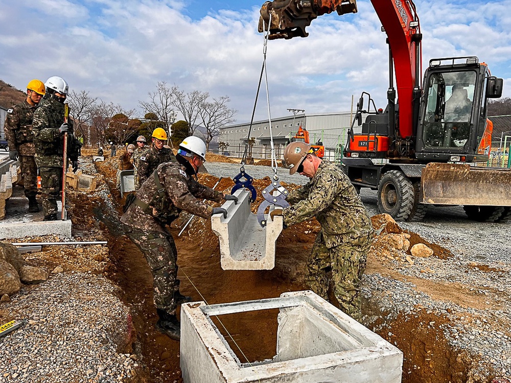 NMCB-5 Works With Republic of Korea Seabees During Deployment 2023