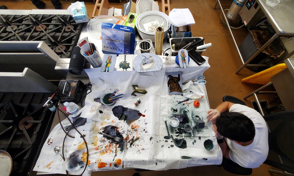 Painting in the food lab