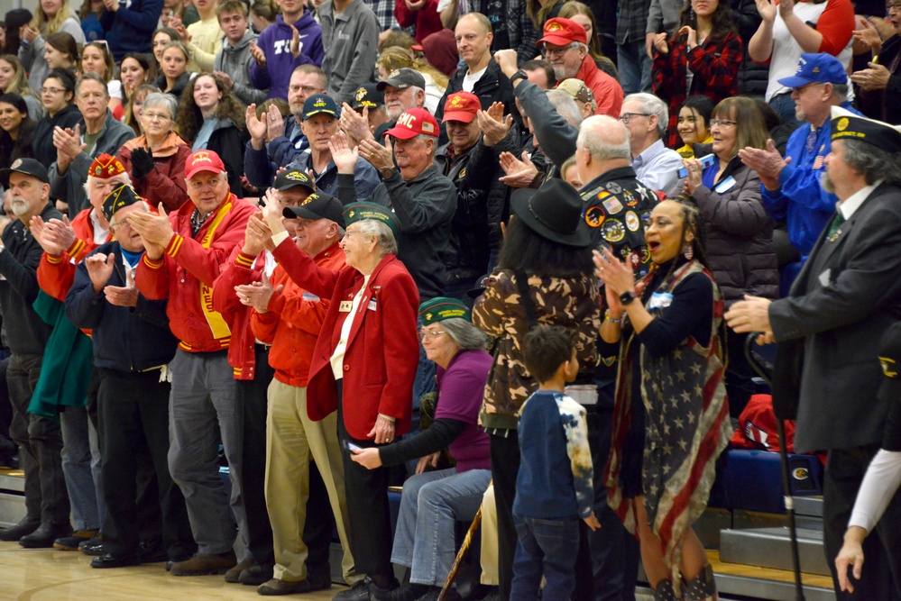 U.S. Marine Corps Battle Color Detachment Performs in Oregon