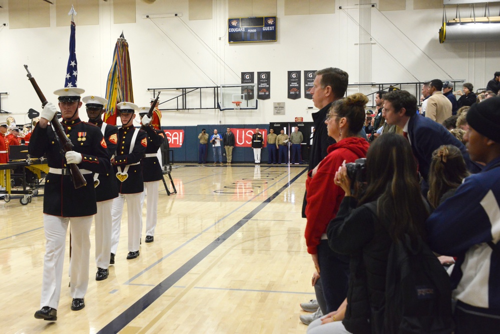 U.S. Marine Corps Battle Color Detachment Performs in Oregon