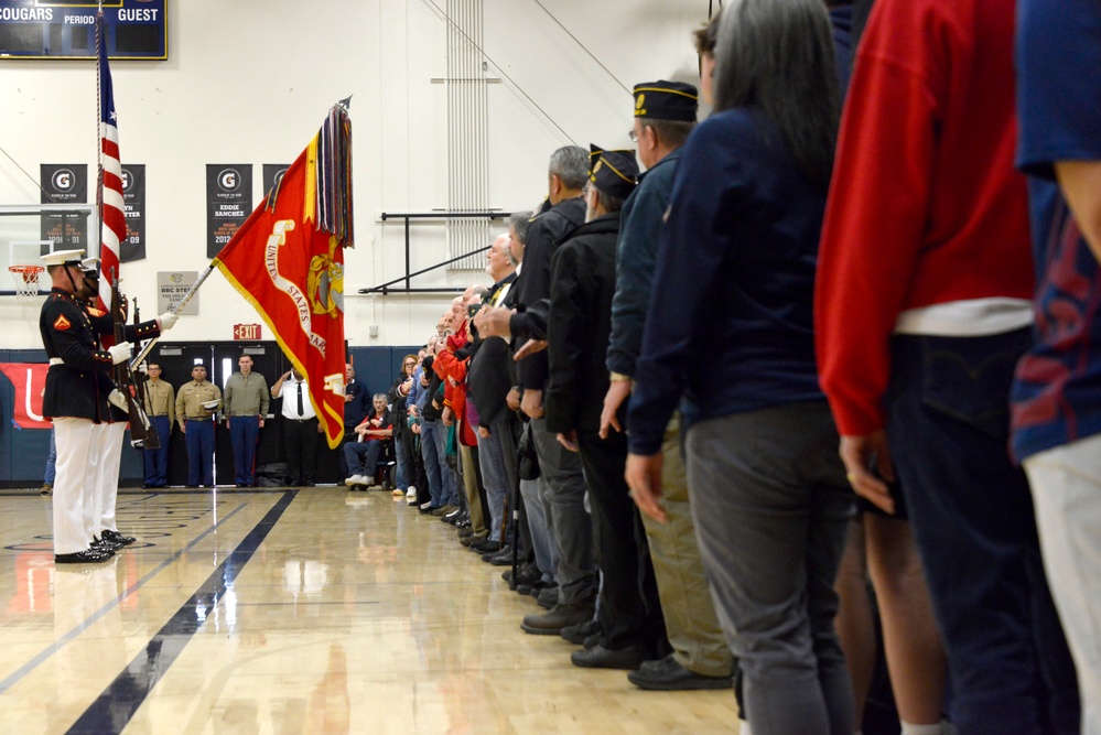 U.S. Marine Corps Battle Color Detachment Performs in Oregon