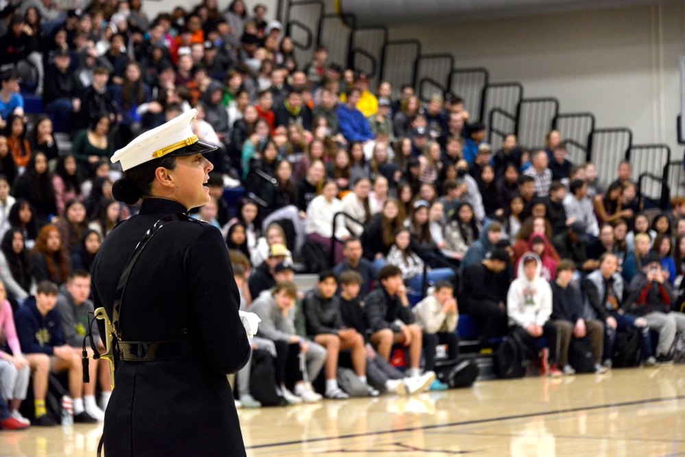 U.S. Marine Corps Battle Color Detachment Performs in Oregon