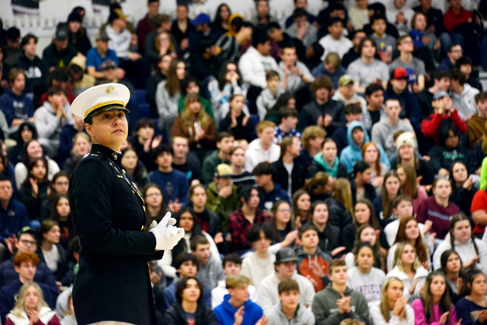 U.S. Marine Corps Battle Color Detachment Performs in Oregon