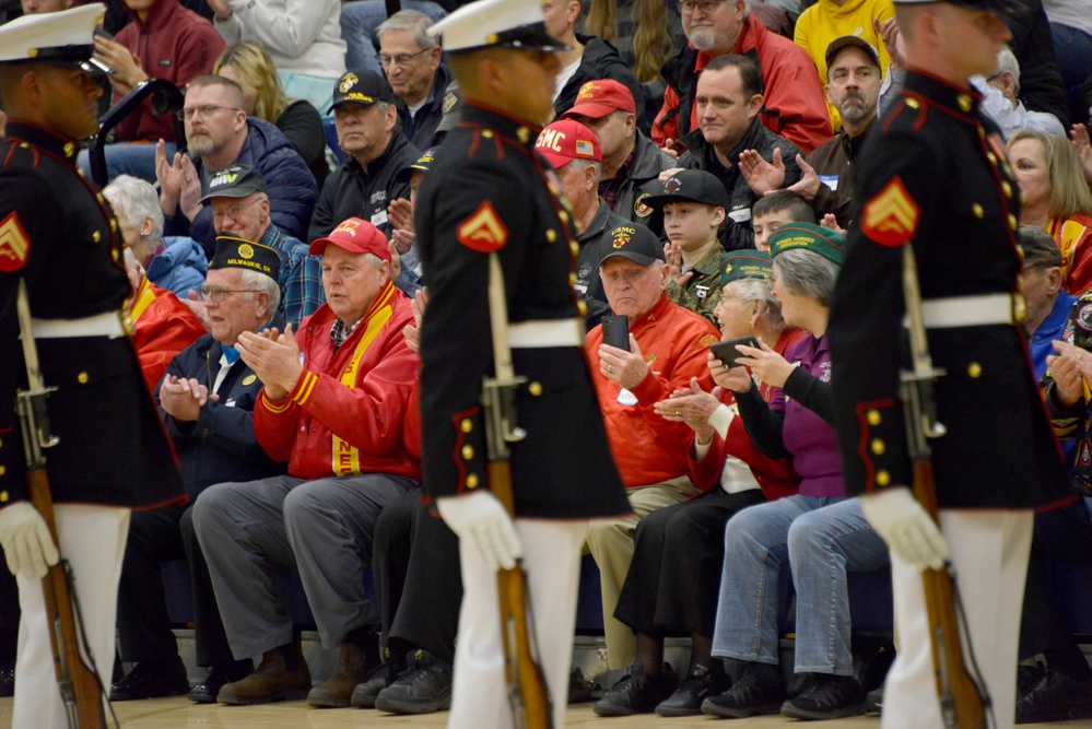 U.S. Marine Corps Battle Color Detachment Performs in Oregon