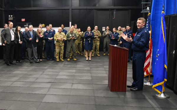 Ribbon-cutting ceremony unveils 89th AW’s new CSO trainer