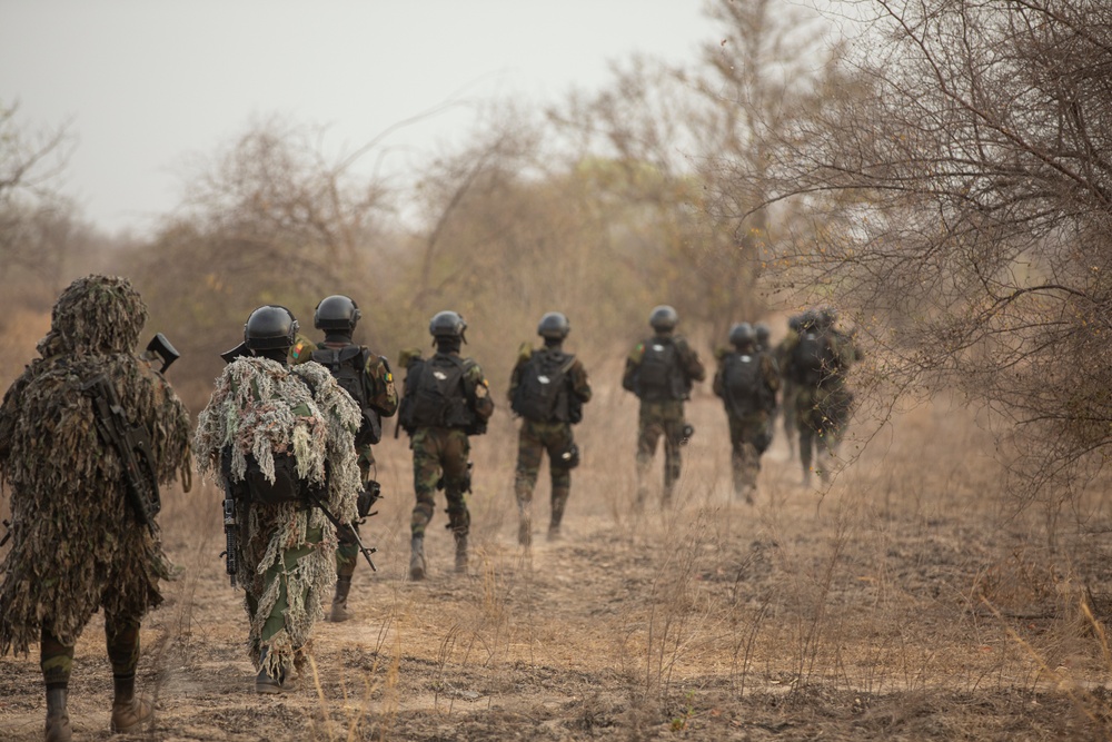 Cameroon Armed Forces conduct a simulated KLE during Flintlock