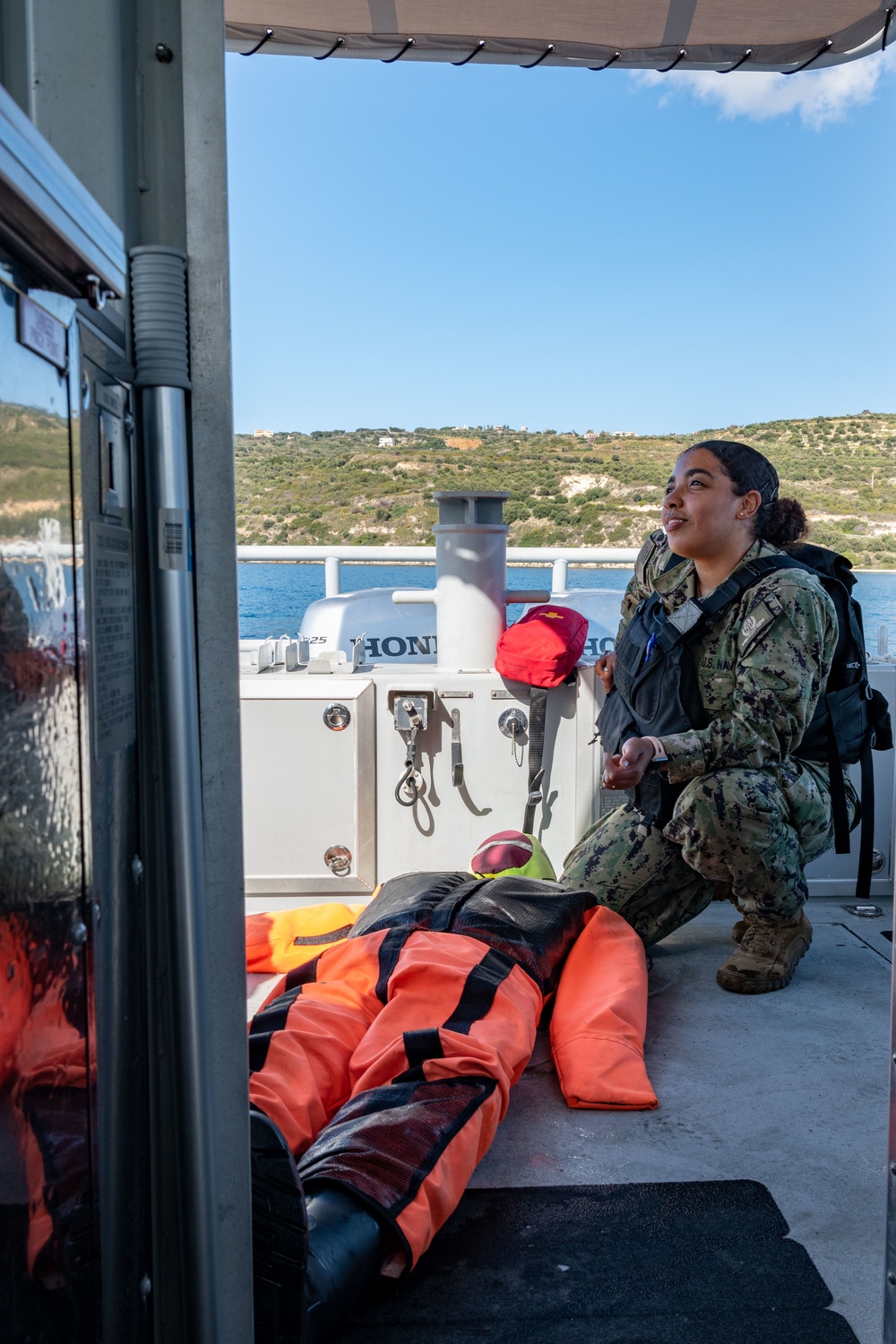 Team Souda’s Harbor Patrol Unit Check with the Skipper