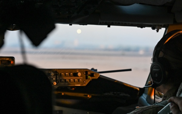 USAF KC-135 Stratotanker refuels RAF RC-135, USAF F-15s in CENTCOM AOR