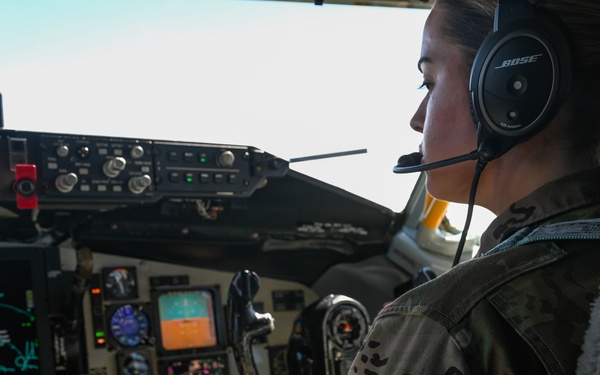USAF KC-135 Stratotanker refuels RAF RC-135, USAF F-15s in CENTCOM AOR