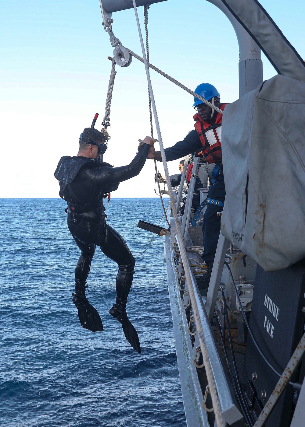 USS Milius Conducts Man Overboard Drill