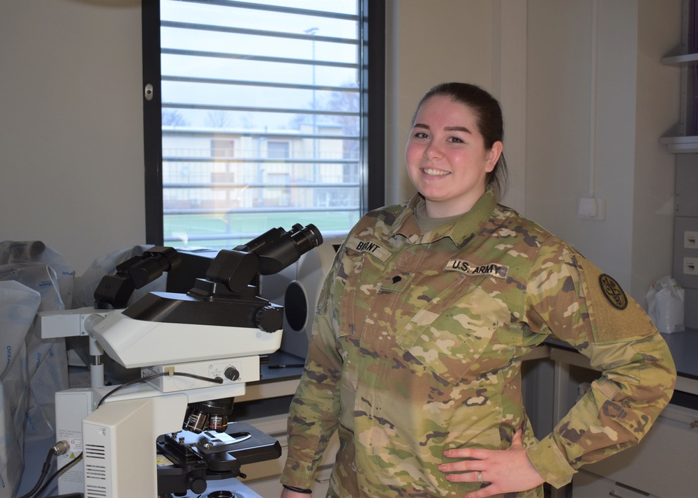 Spc. Breanna Bryant, animal care specialist at Public Health Command Europe, is able to broaden her horizon with new job opportunity.