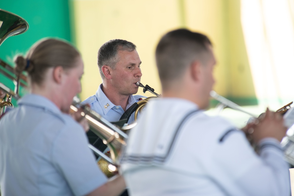 U.S. Naval Forces Europe Africa Band Performs at Camp Lemonnier During Cutlass Express 2023