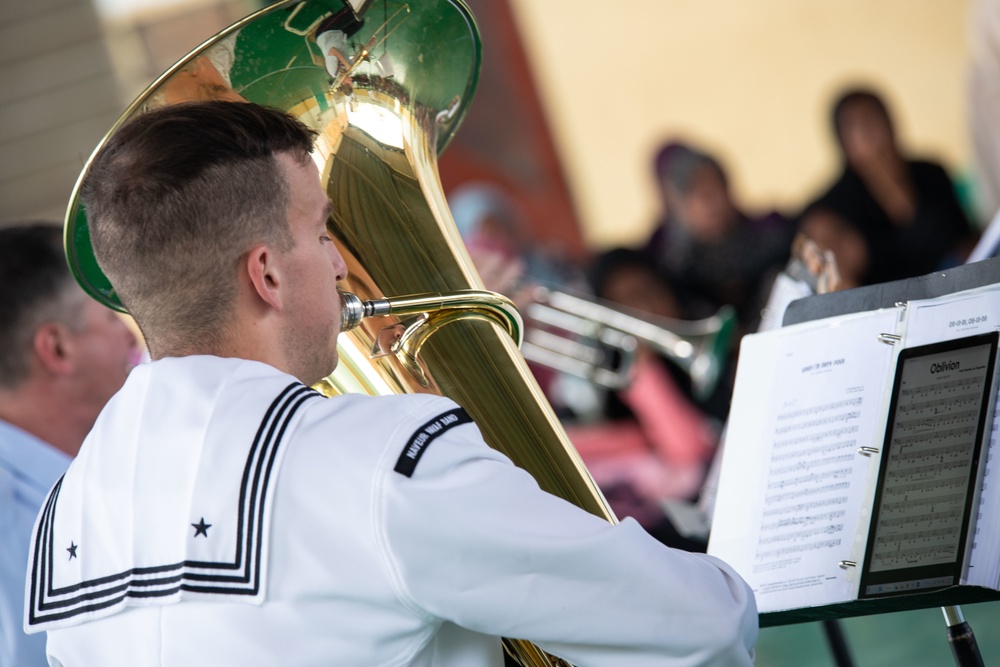 U.S. Naval Forces Europe Africa Band Performs at Camp Lemonnier During Cutlass Express 2023