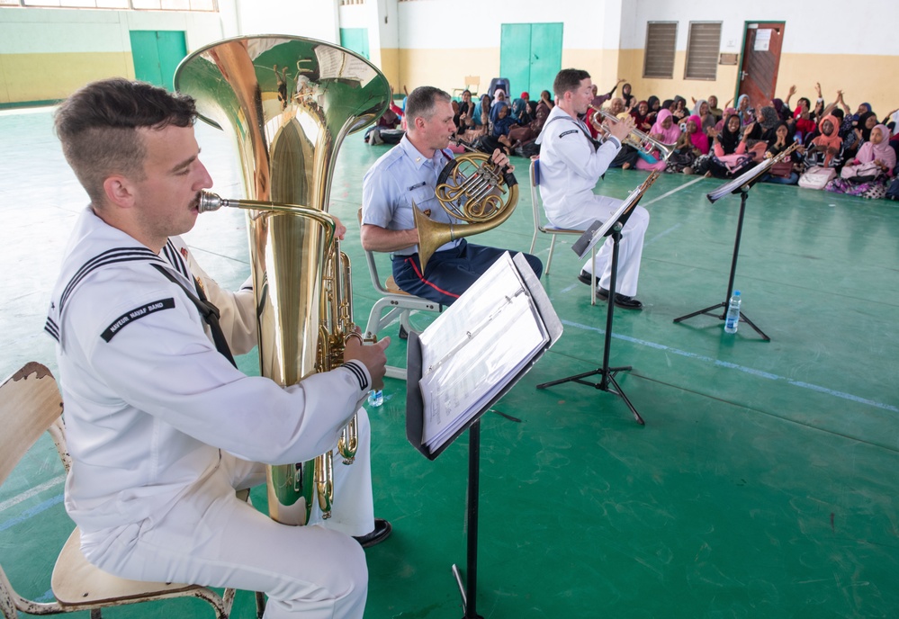 U.S. Naval Forces Europe Africa Band Performs at Camp Lemonnier During Cutlass Express 2023