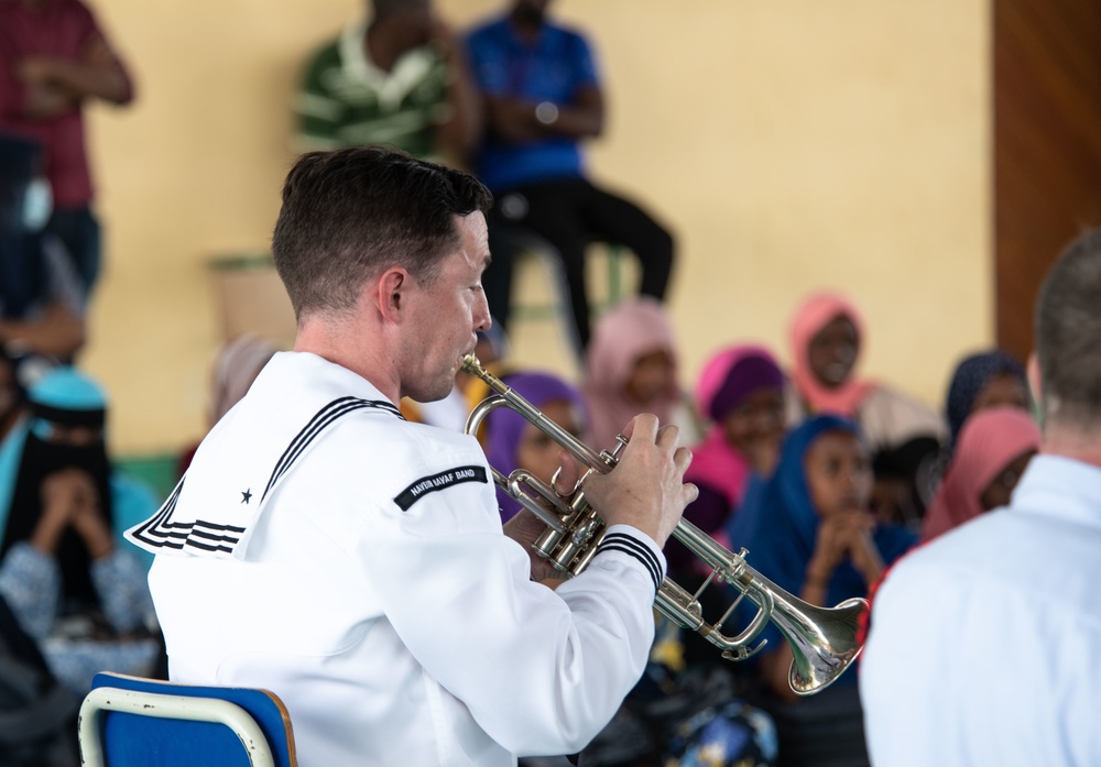 U.S. Naval Forces Europe Africa Band Performs at Camp Lemonnier During Cutlass Express 2023