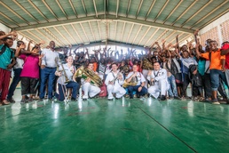 U.S. Naval Forces Europe Africa Band Performs at Camp Lemonnier During Cutlass Express 2023