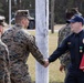 Officer Gabriel George receives the Navy &amp; Marine Corps Commendation Medal at MCAS Beaufort