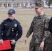 Officer Gabriel George receives the Navy &amp; Marine Corps Commendation Medal at MCAS Beaufort