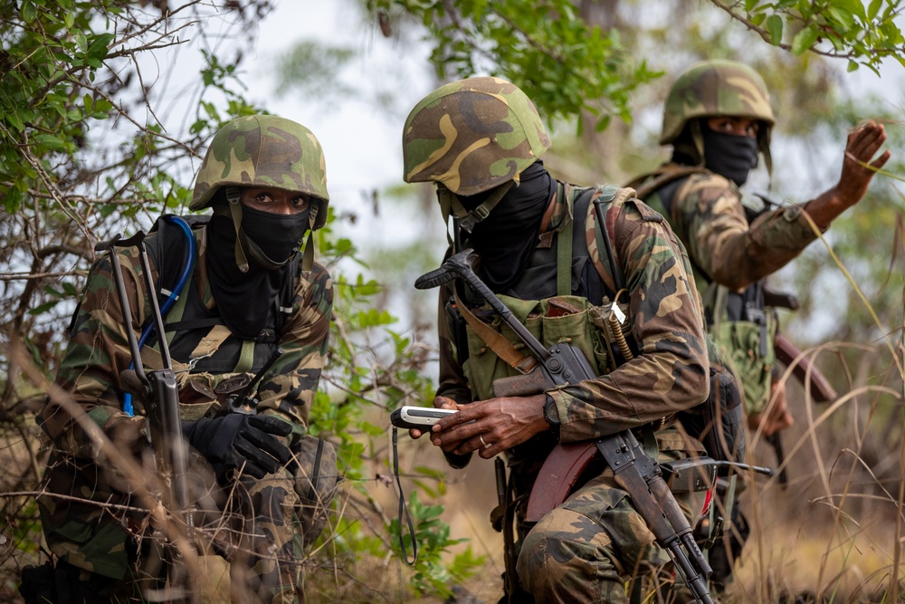 Cabo Verde Armed Forces pull security during Flintlock