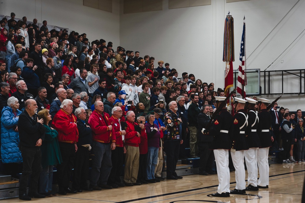 Silent Drill Platoon Performs for Canby High School