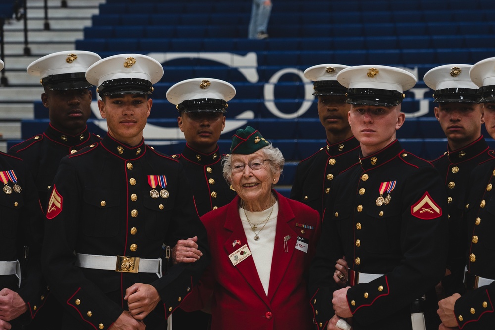 The Silent Drill Platoon Performs for Canby High School