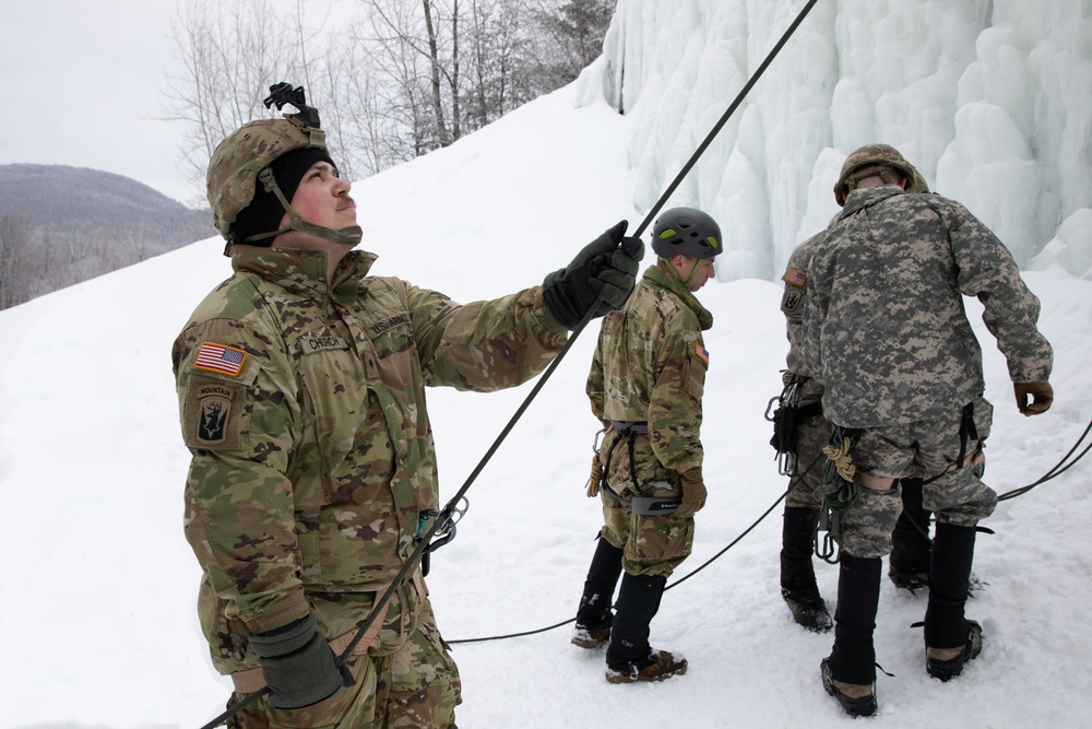 Vermont Infantry Ice Climbing and Winter Mobility