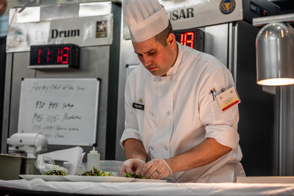 Sgt. Steven Philipps prepares a salad