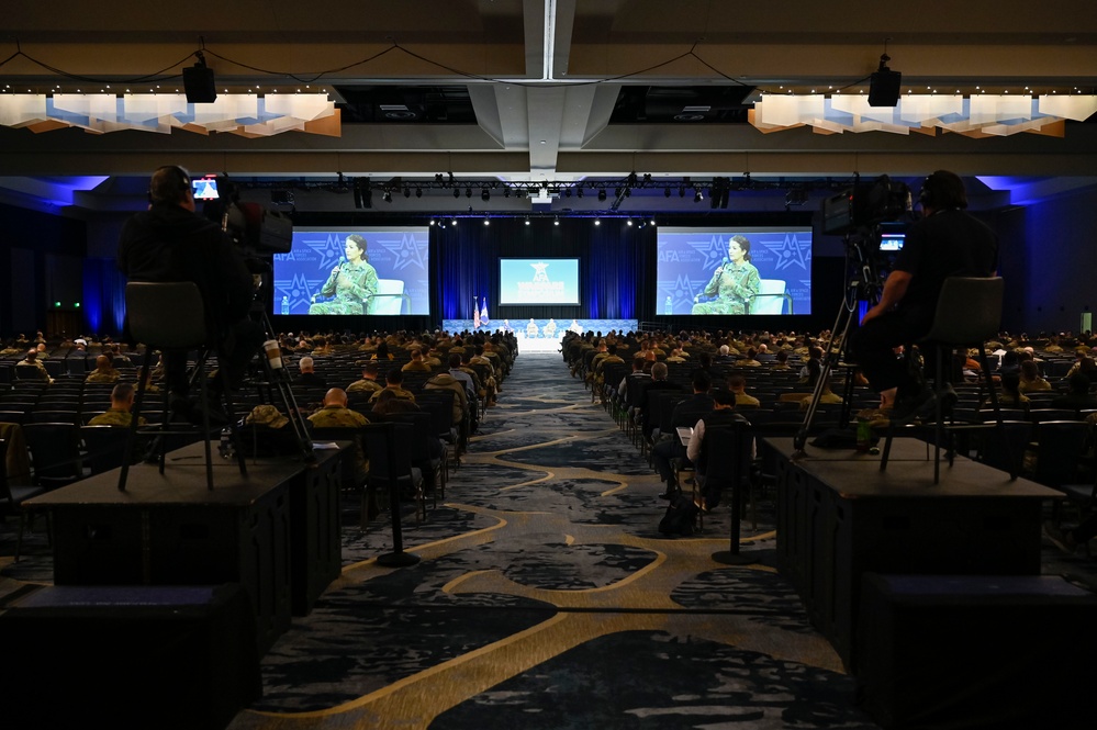 Gen. Wilsbach, Hecker, LtGen Armagno panel discussion at AFA 2023 Warfare Symposium