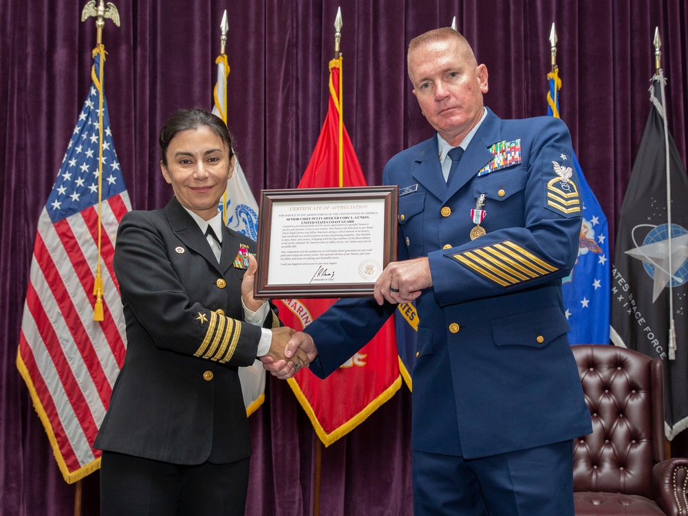 DEOMI Retirement Ceremony: SCPO Cory Gunkel, USCG