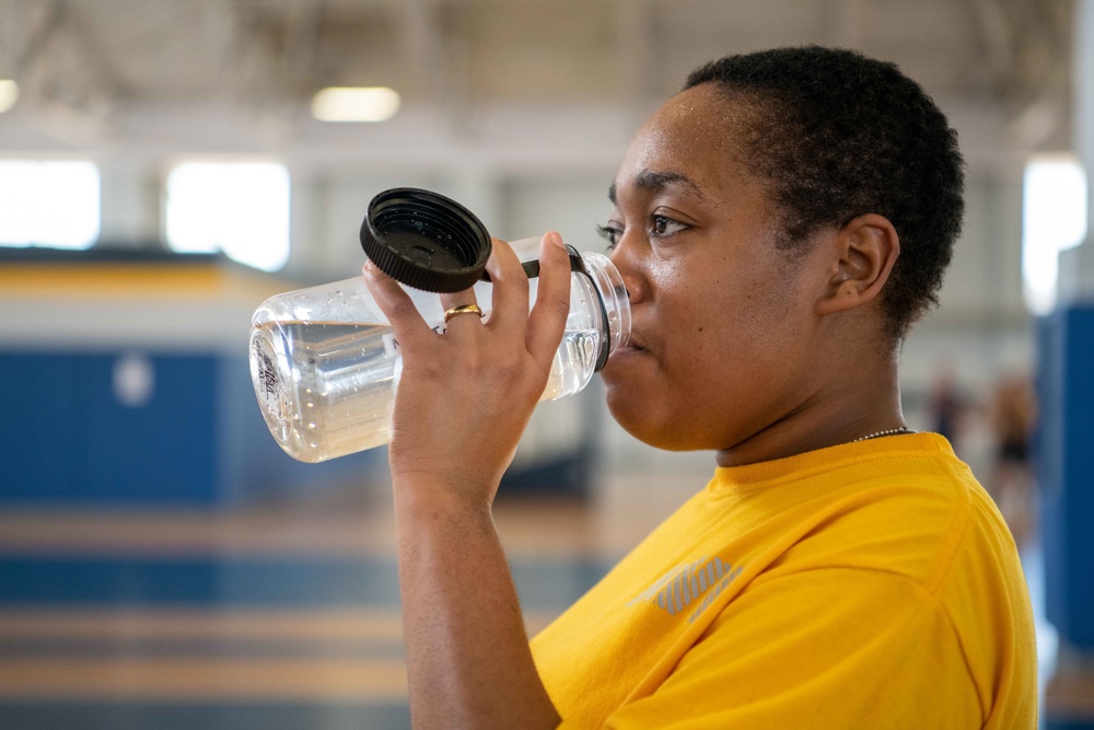 Recruits train on physical fitness at Recruit Training Command