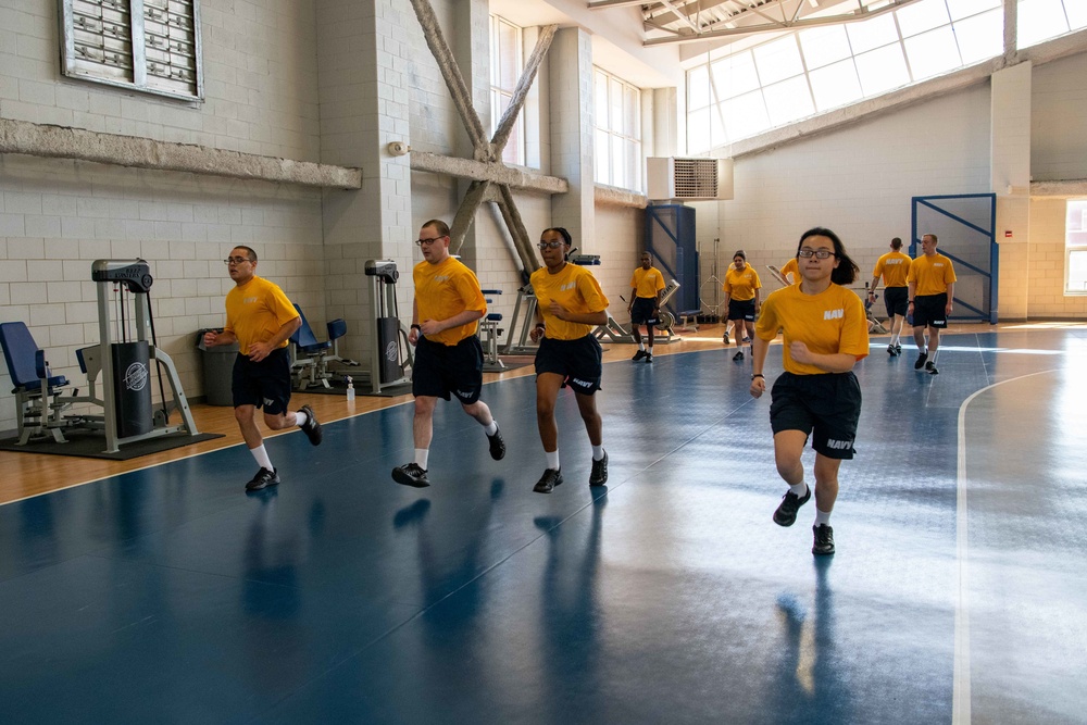Recruits train on physical fitness at Recruit Training Command